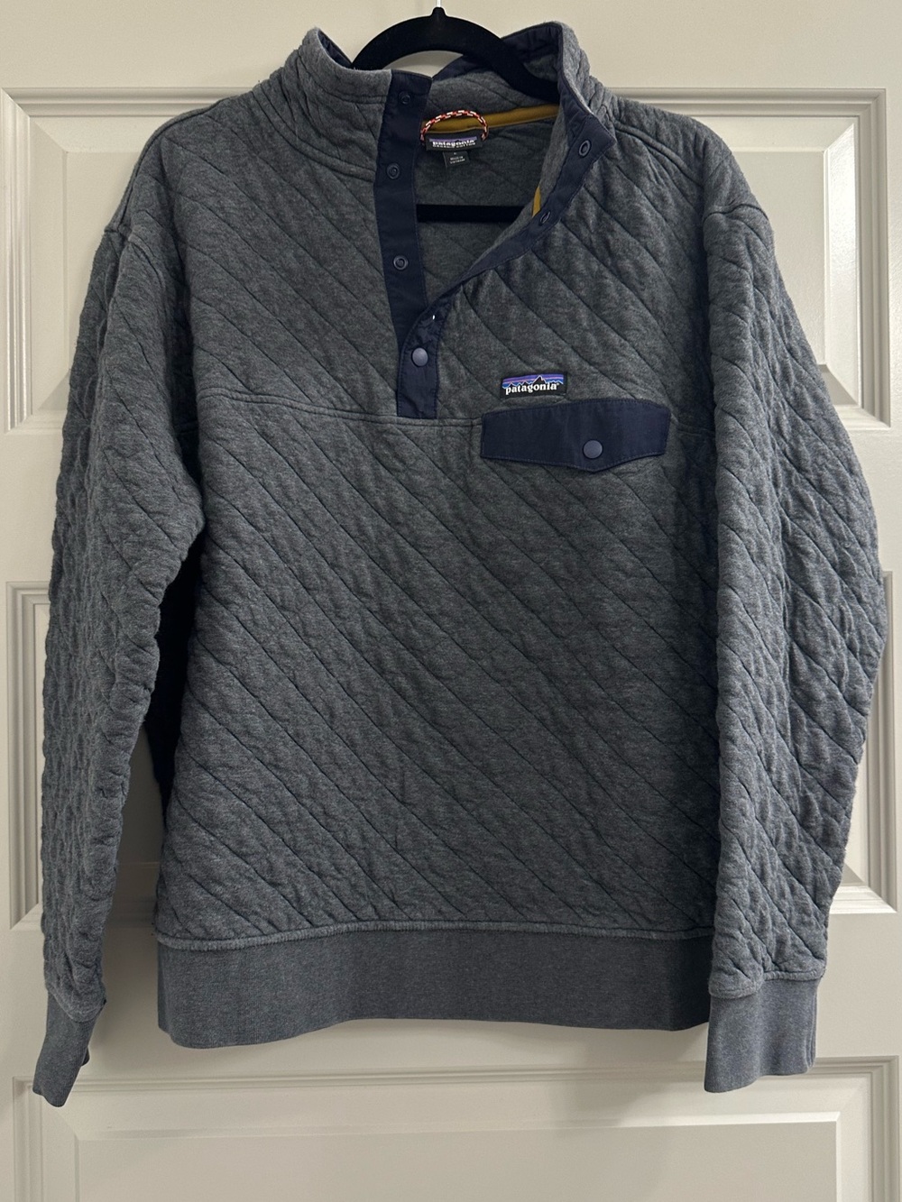 Men's Organic Cotton Quilt Snap-T Pullover Size Large